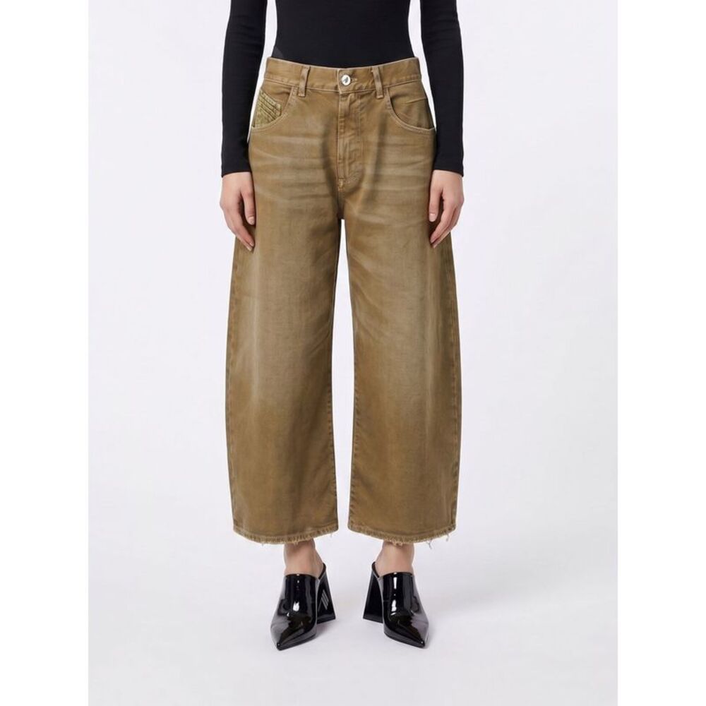 The Attico Women The Attico Mid-Rise Wide-Leg Cropped Denim Jeans